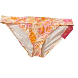 Juniors NWT Ninety-Nine Degrees Retro Bot Banded Hipster Swim Bottom Bikini XXL